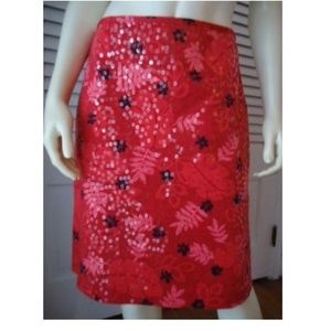 D Studio Sequined Skirt 6 Stretch Cotton Straight